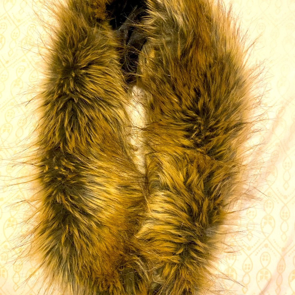 Faux fur infinity scarf